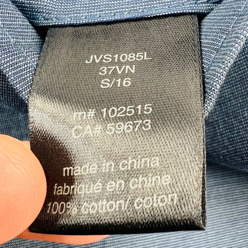 John Varvatos Star USA Luxe Blue Cotton 2 Button 1 Vent Peak Lapel‎ Blazer 42R